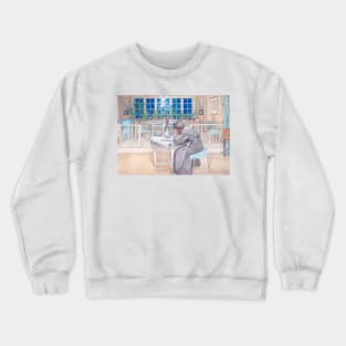 The Night Before the Trip to England by Carl Larsson Crewneck Sweatshirt